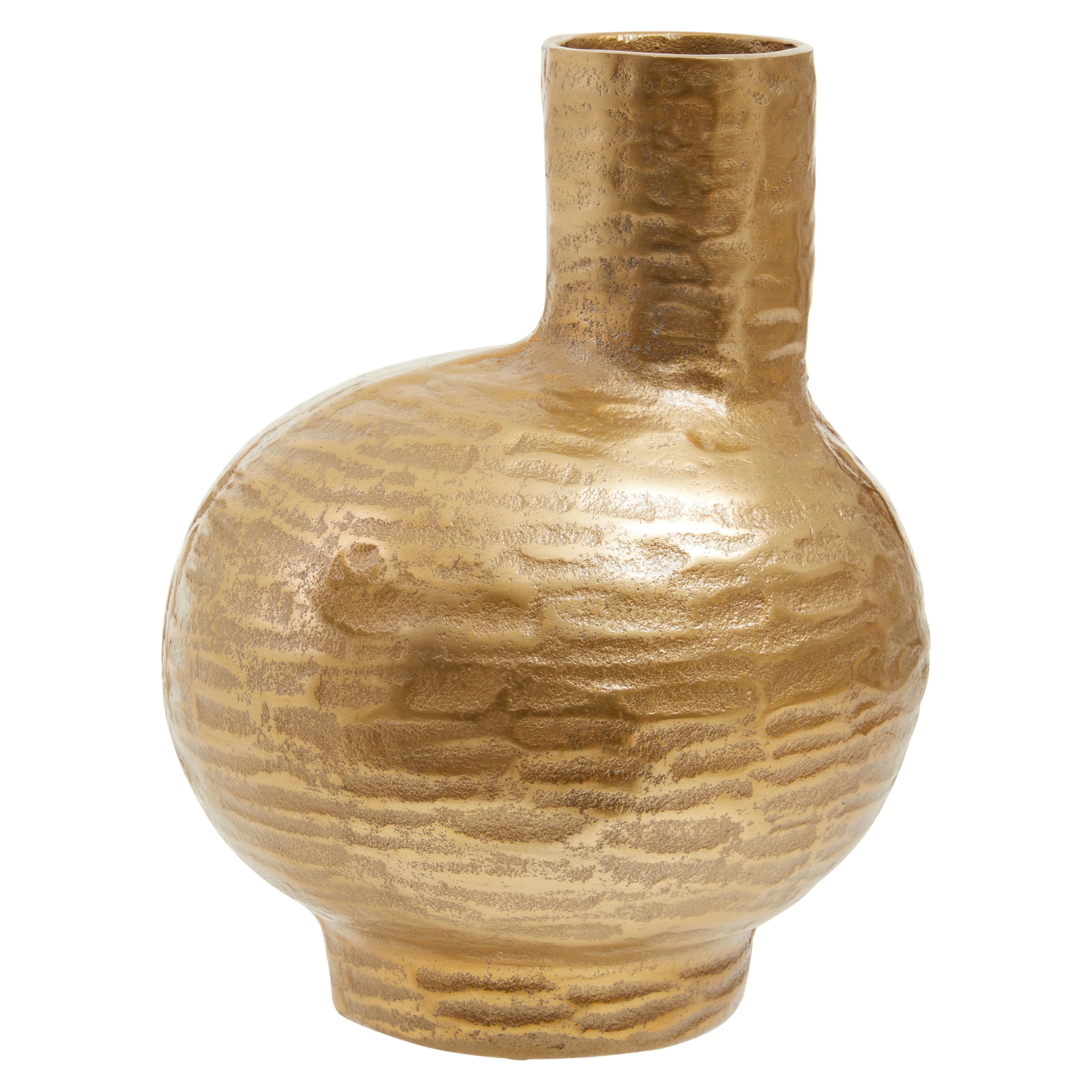 Alto Abstract Gold Vase | Small